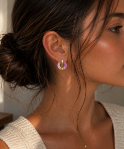 Alternative view of Pendientes Chispa rose