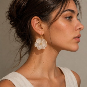 Alternative view of Pendientes Flor de escarcha