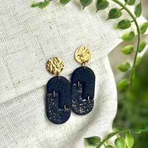 Pendientes Eclipse noir