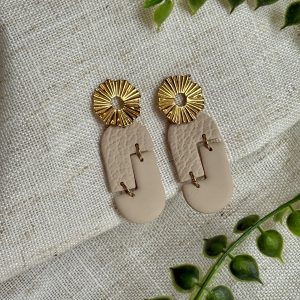 Pendientes Eclipse marfil