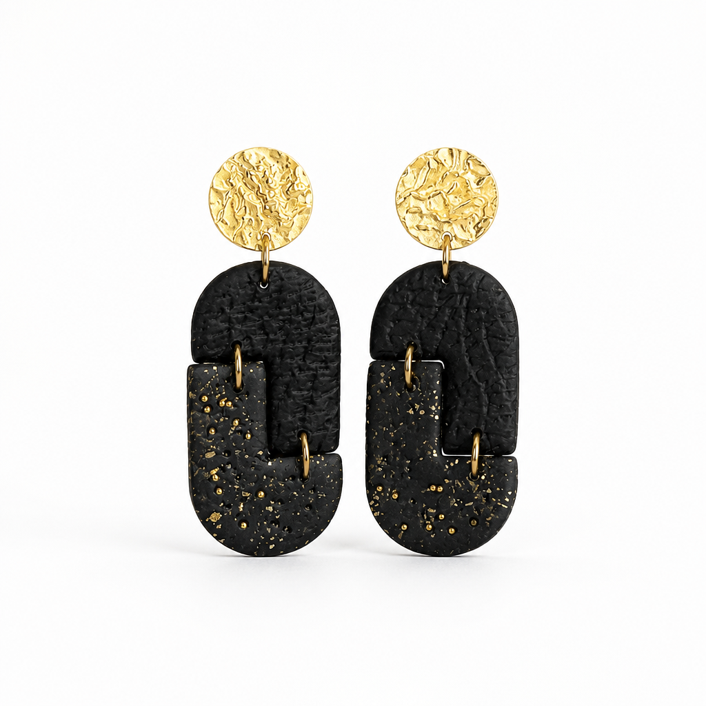 Pendientes Eclipse noir - Imagen 3